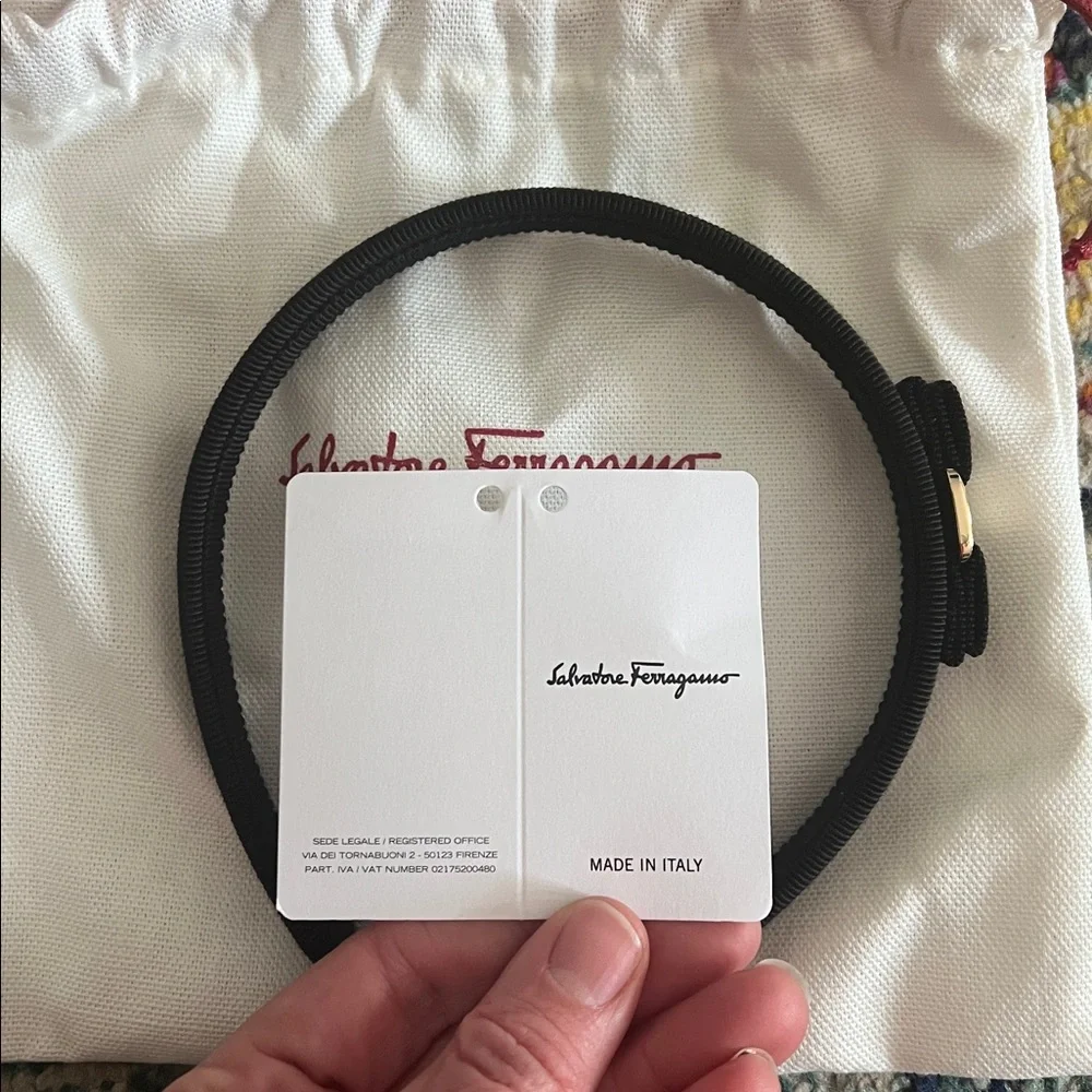 Salvatore Ferragamo red vara bow headband